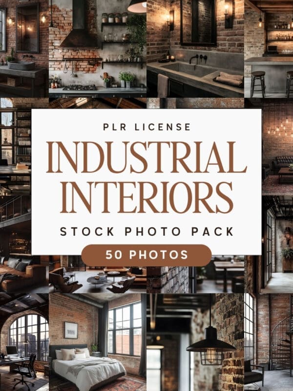 50 Industrial Interior Design Stock Photo Bundle