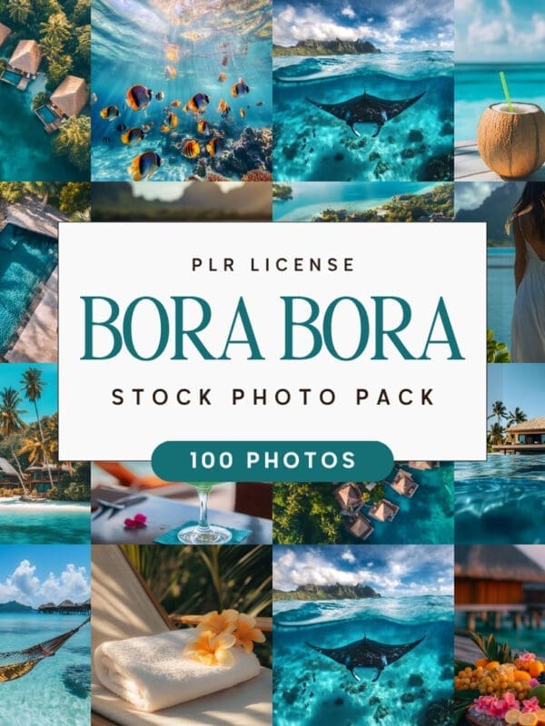 100 Bora Bora Themed Travel Stock Photo Bundle