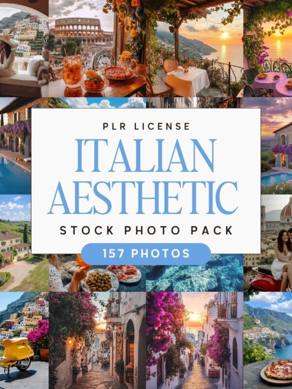 157 Italian Aesthetic Travel Stock Photo Bundle