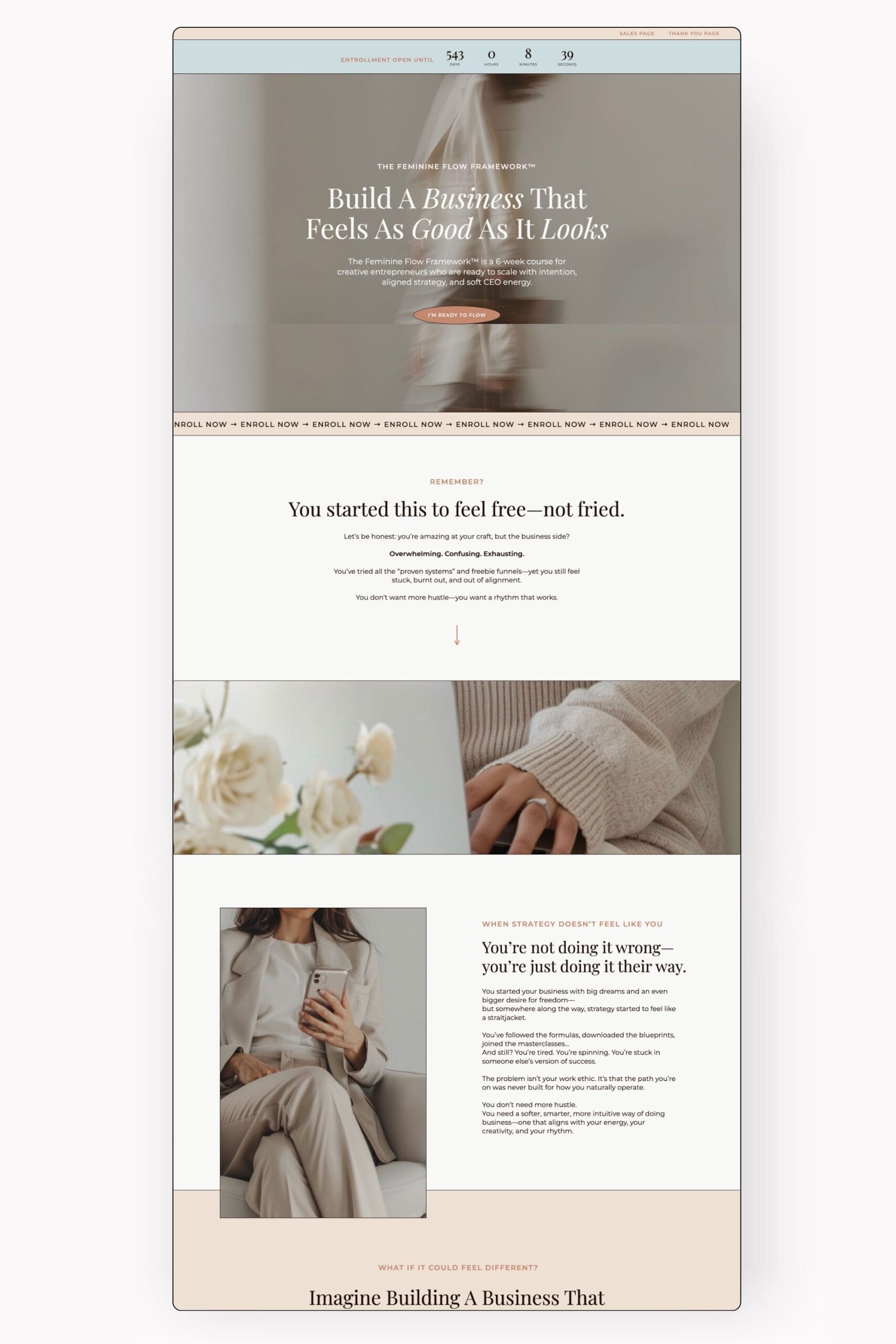 Modern Showit Sales Page add on template displayed on a clean white background.