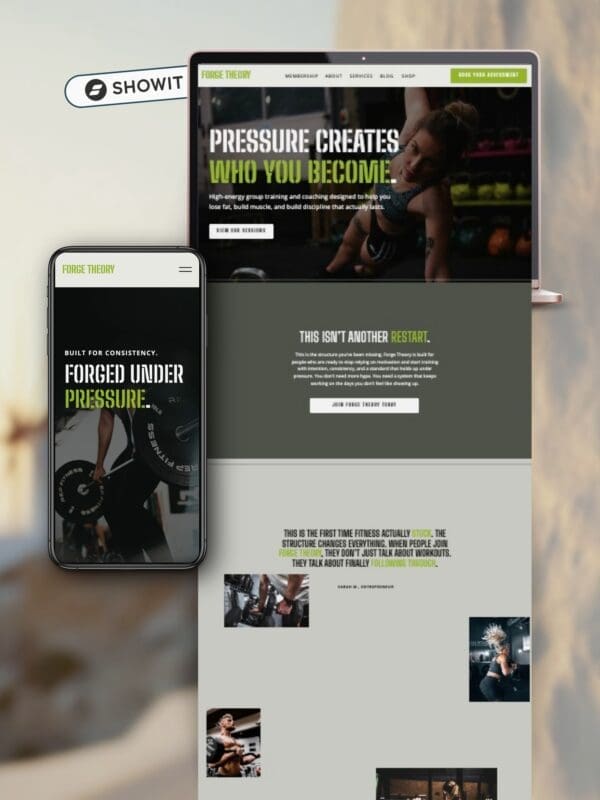 Showit Fitness Website Template