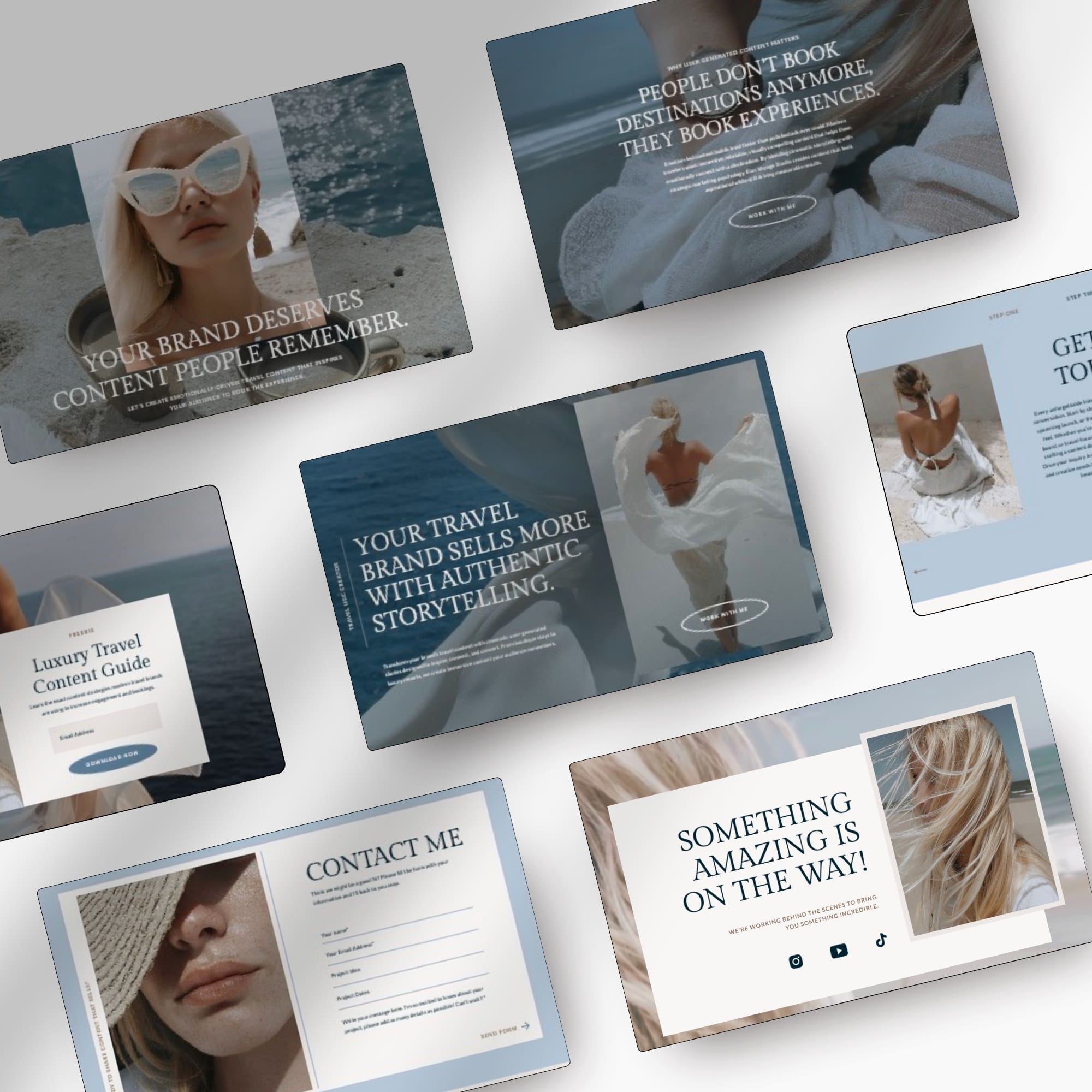 One Page Showit Template for Travel UGC Creators - Image 2