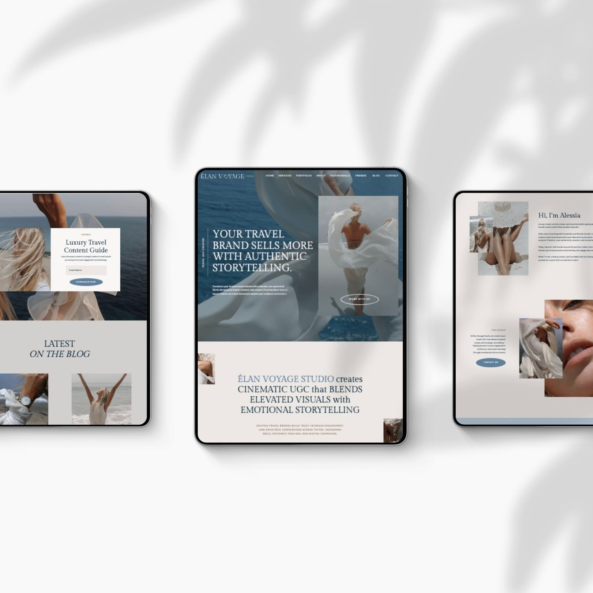 One Page Showit Template for Travel UGC Creators - Image 3