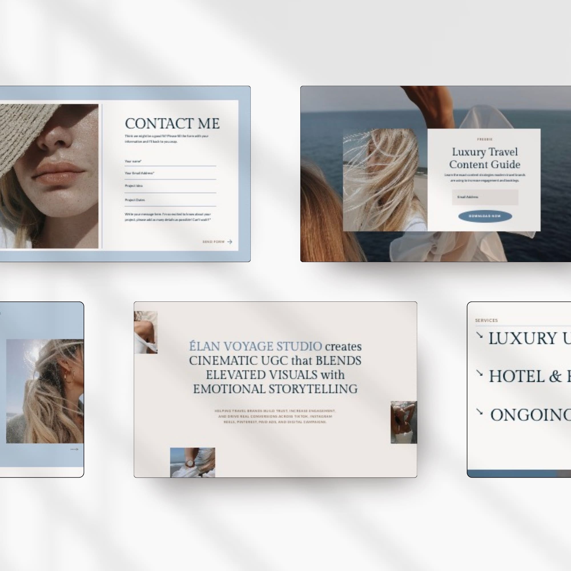 One Page Showit Template for Travel UGC Creators - Image 5