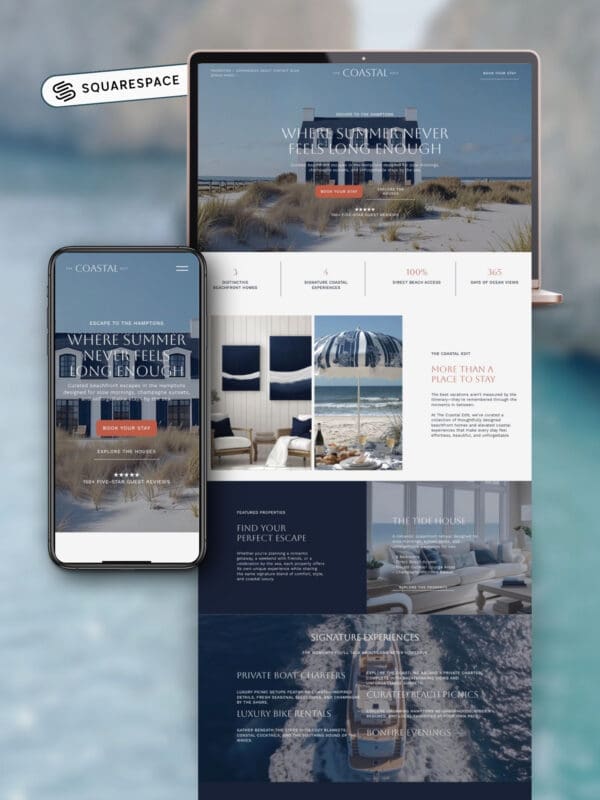 Squarespace Website Template For Airbnb & Vacation Rentals