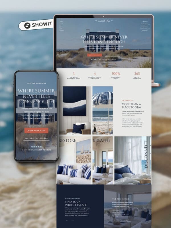 Showit Vacation Rental Website Template