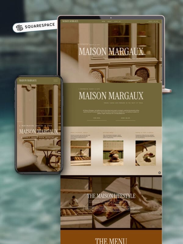 Squarespace Website Template for Bakery