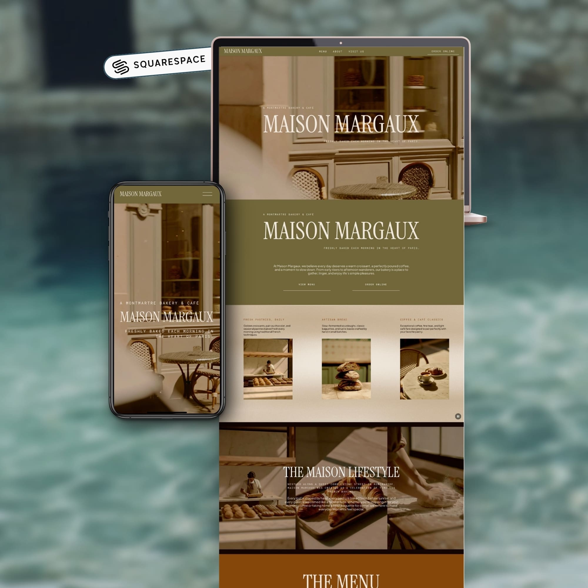 Squarespace Website Template for Bakery